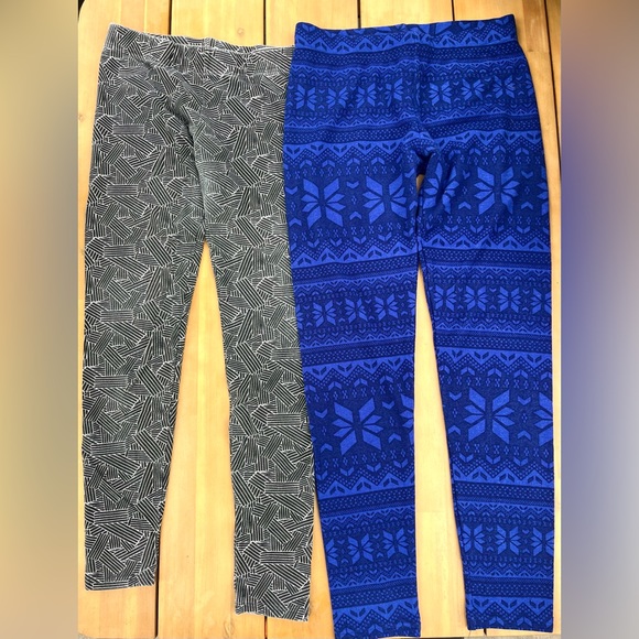 FINAL PRICE: Threads 4 Thought Patterned Leggings - 2 pairs - Picture 1 of 5